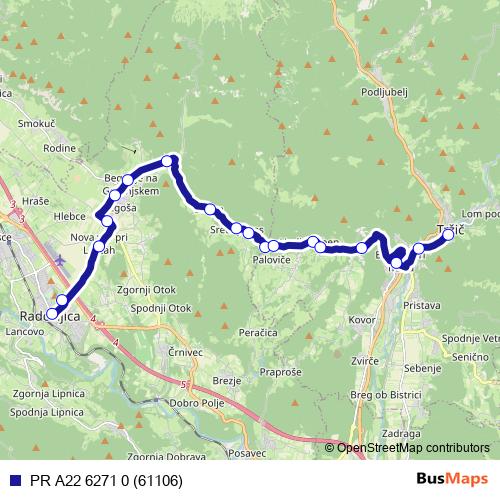 PR A22 6271 0 (61106) bus Line Map
