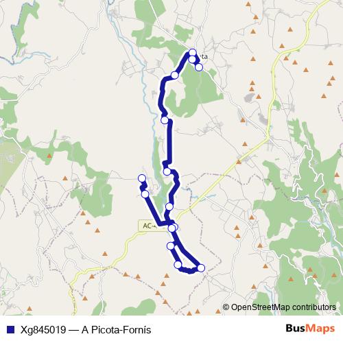 Xg845019 bus Line Map