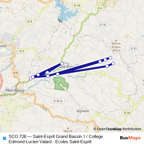 SCO 726 bus Line Map