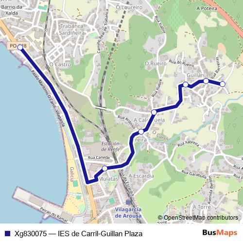 Xg830075 bus Line Map