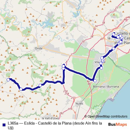 L365a bus Line Map