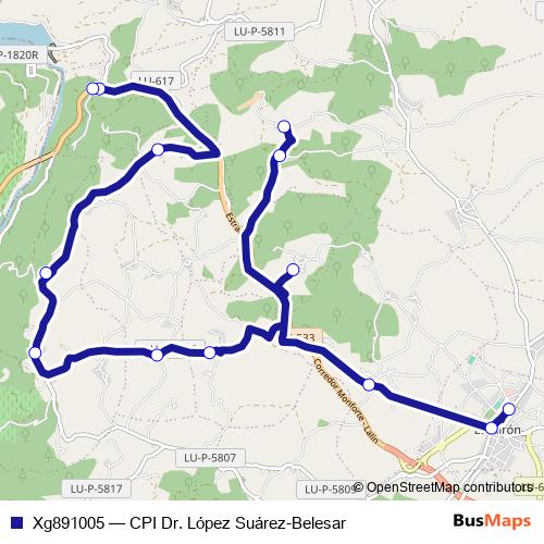 Xg891005 bus Line Map
