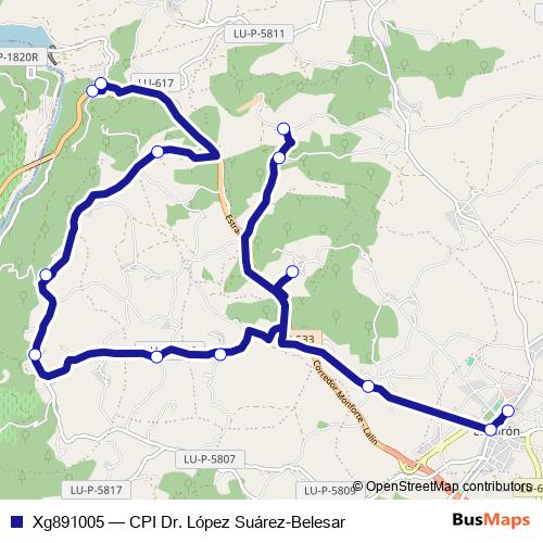 Xg891005 bus Line Map