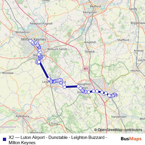 X2 bus Line Map