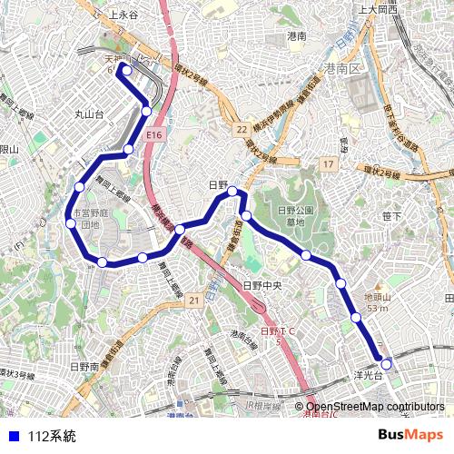 112계통 bus Line Map