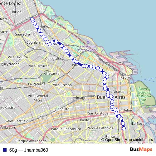 60g bus Line Map