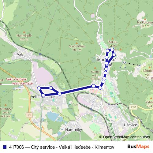 417006 trolleybus Line Map