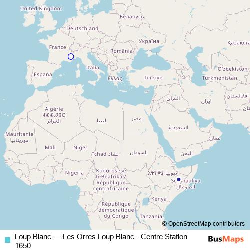 Loup Blanc bus Line Map