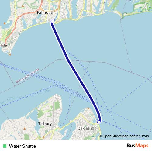 Water Shuttle ferry Line Map