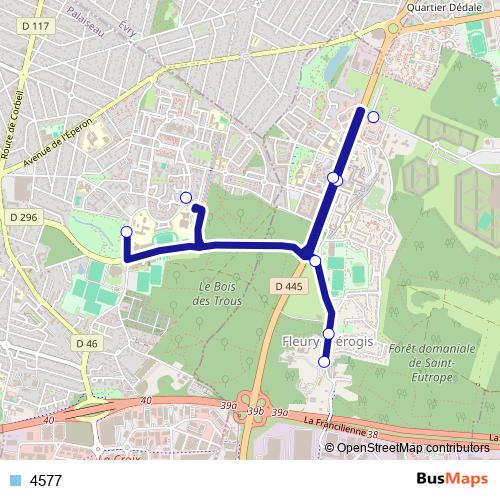 4577 bus Line Map
