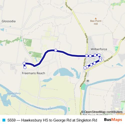 5559 bus Line Map