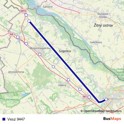 Vesz 9447 rail Line Map