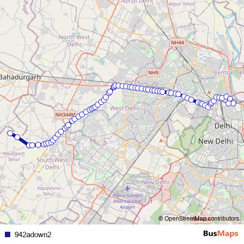 942adown2 bus Line Map