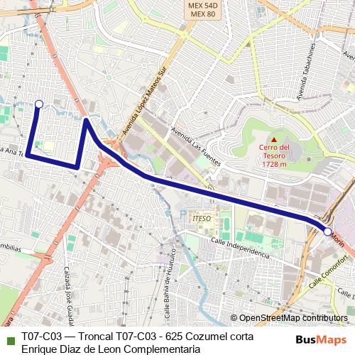 T07-C03 bus Line Map