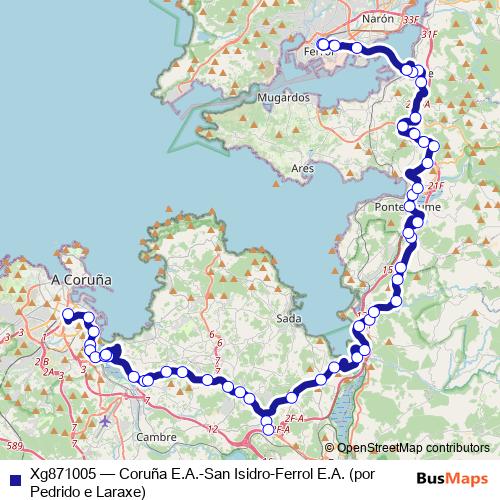 Xg871005 bus Line Map