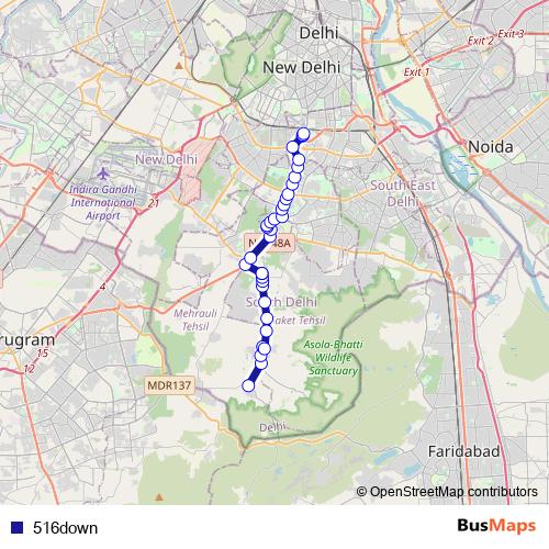 516down bus Line Map