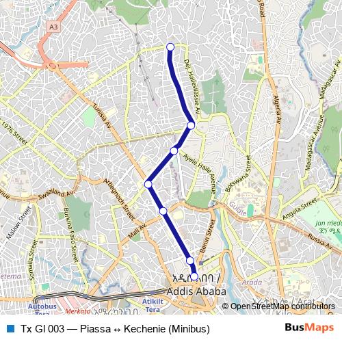 Tx Gl 003 bus Line Map