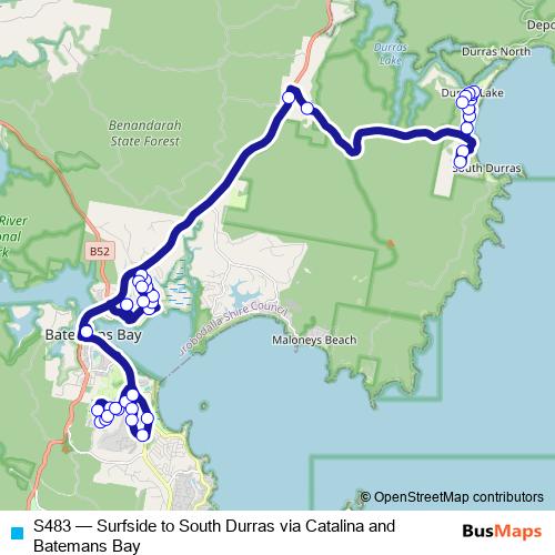 S483 bus Line Map