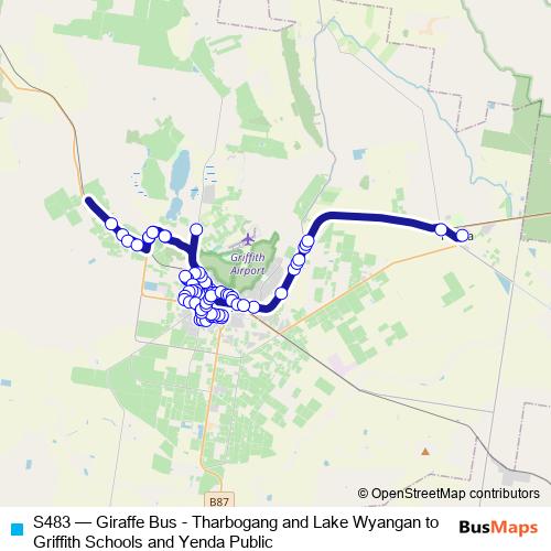 S483 bus Line Map