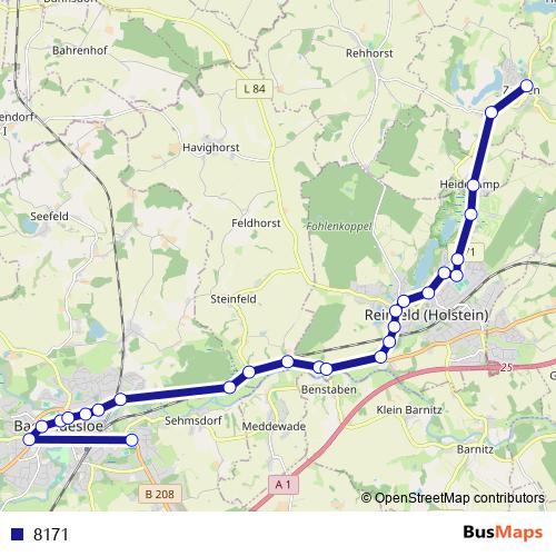 8171 bus Line Map