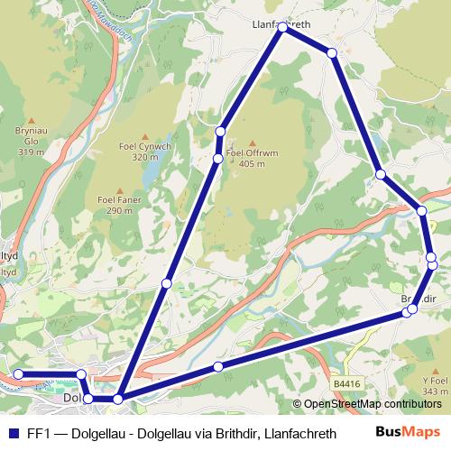 FF1 bus Line Map