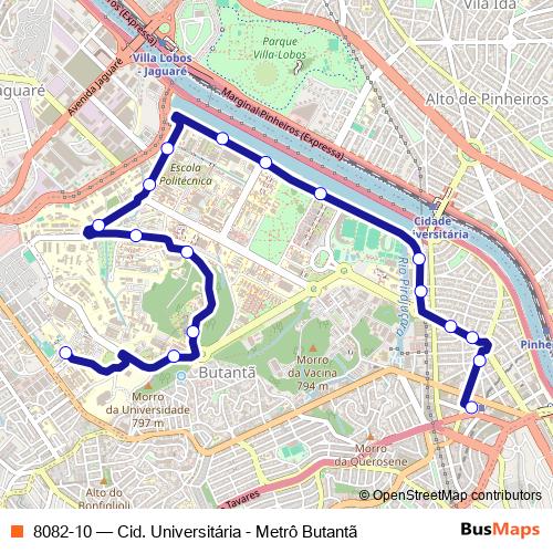 8082-10 bus Line Map