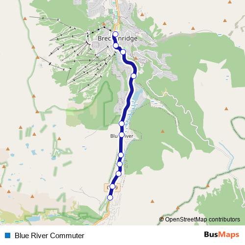 Blue River Commuter bus Line Map