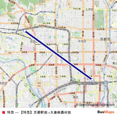特急 bus Line Map