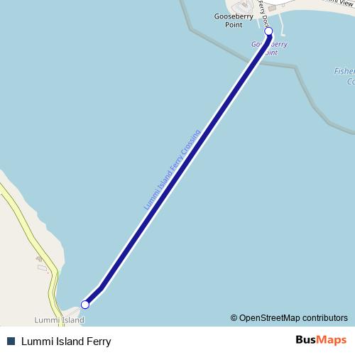 Lummi Island Ferry ferry Line Map