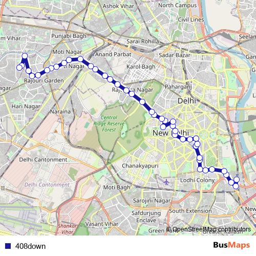 408down bus Line Map
