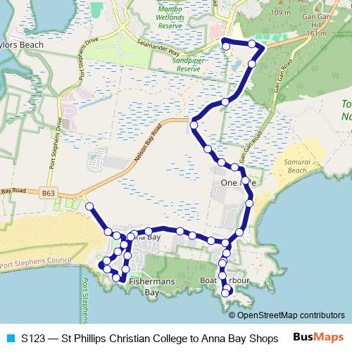 S123 bus Line Map