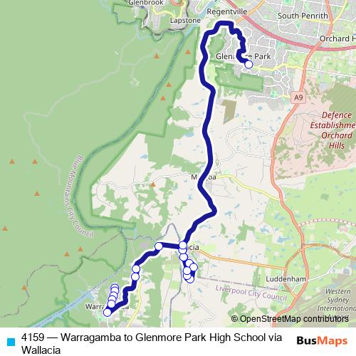 4159 bus Line Map