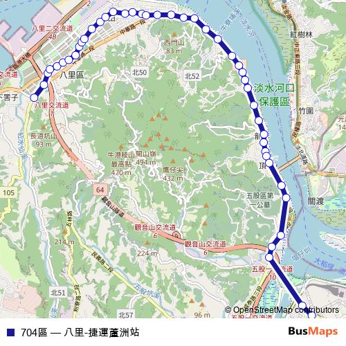 704區 bus Line Map