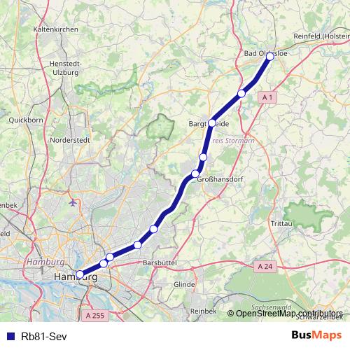 Rb81-Sev bus Line Map
