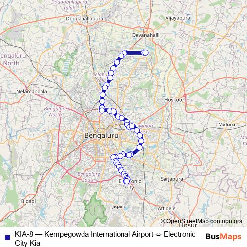 KIA-8 bus Line Map
