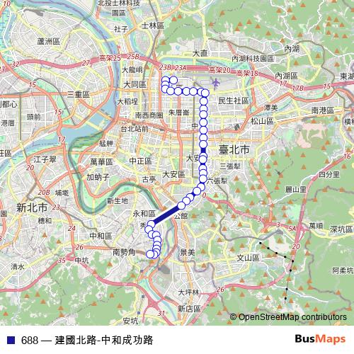 688 bus Line Map