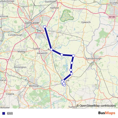 688 bus Line Map