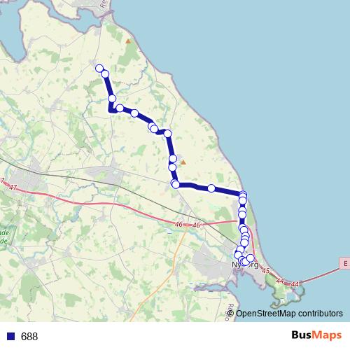 688 bus Line Map