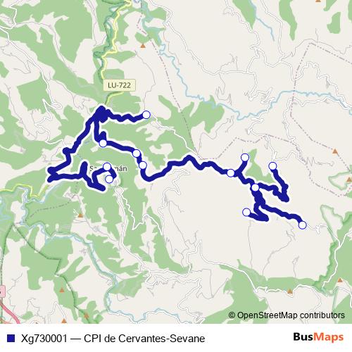 Xg730001 bus Line Map
