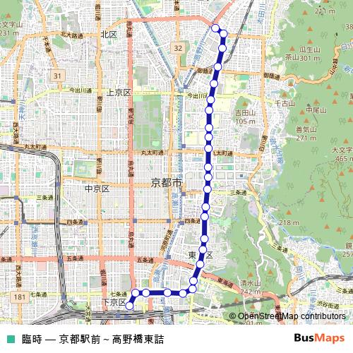 臨時 bus Line Map