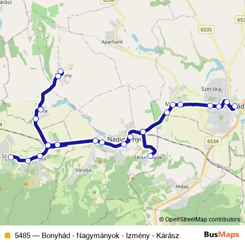 5485 bus Line Map