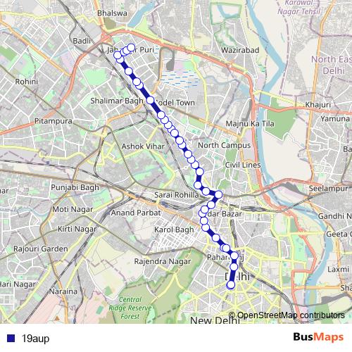 19aup bus Line Map