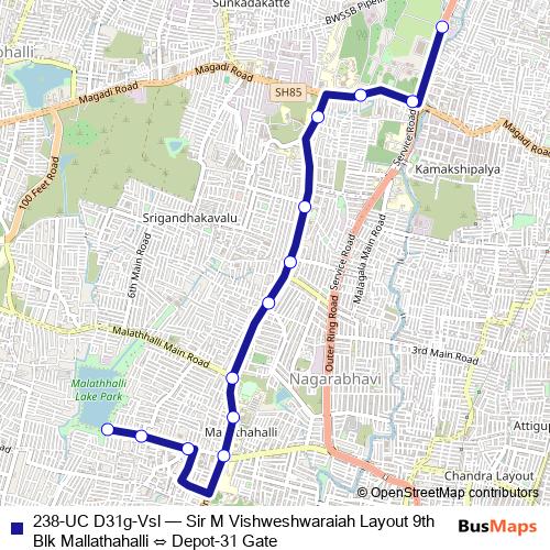 238-UC D31g-Vsl bus Line Map