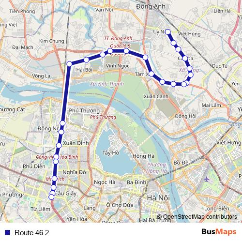 Route 46 2 bus Line Map