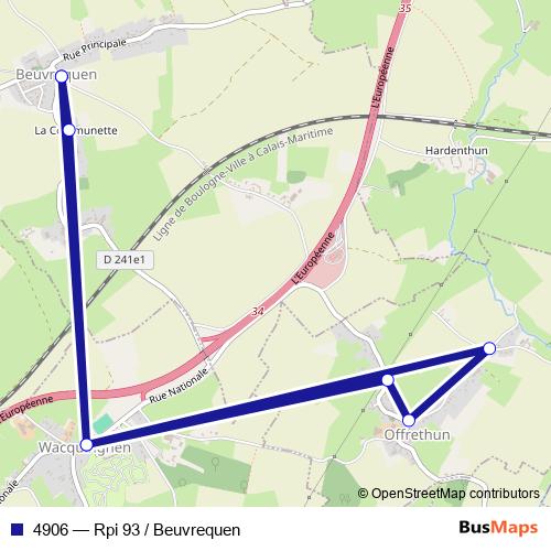 4906 bus Line Map