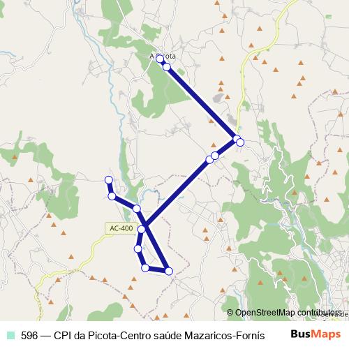 596 bus Line Map