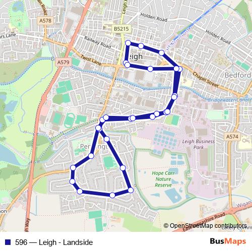596 bus Line Map