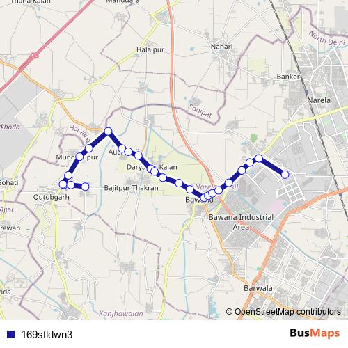 169stldwn3 bus Line Map