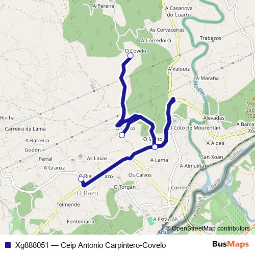 Xg888051 bus Line Map