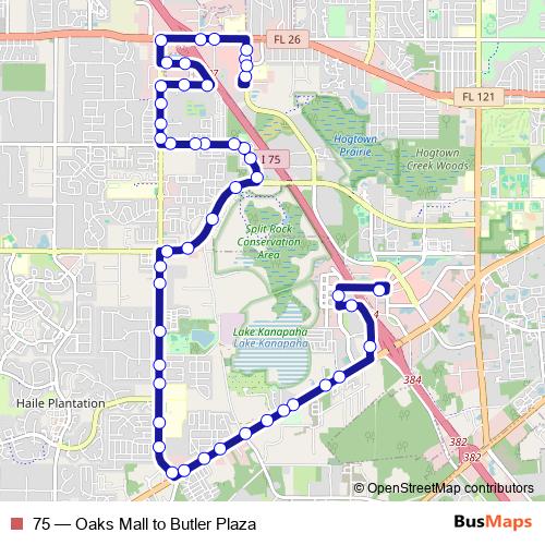 75 bus Line Map